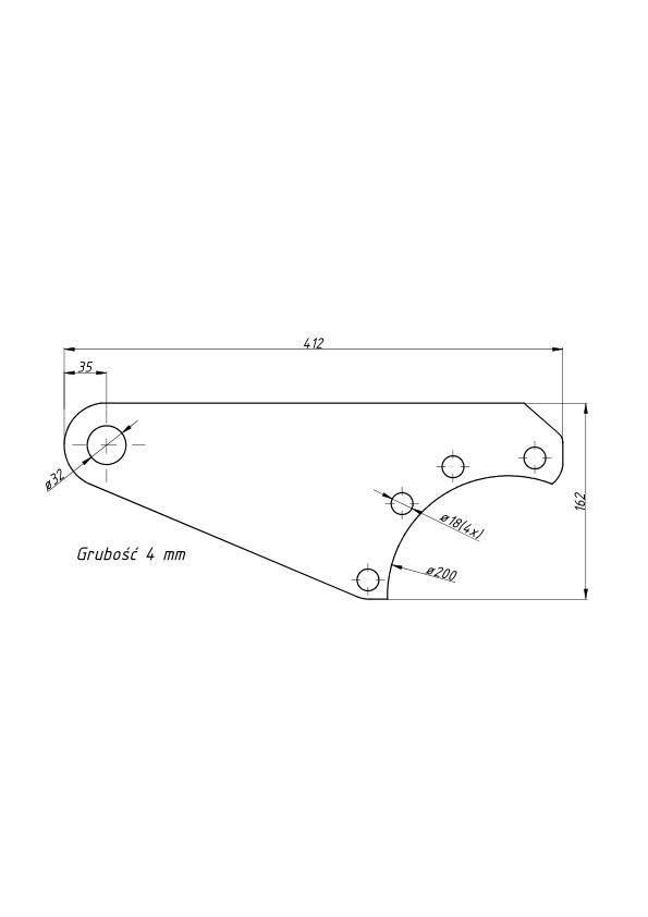 Płyta ( blacha ) łąńcucha bocznego C-360 50450090 - zdjęcie 2