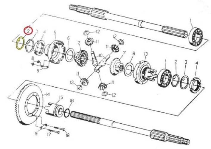 Podkładka mechanizmu różnicowego C-330 50013720 - zdjęcie 2