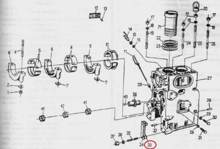 Podkładka dystansowa bloku cylindra C-330. 50101750 - zdjęcie 2