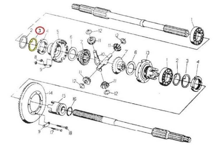 Podkładka odginana 72 mechanizmu różnicowego C-330 54610811 - zdjęcie 2