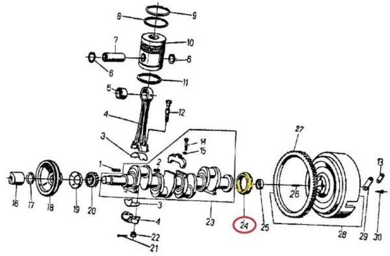 Odrzutnik tylny oleju C-360 46503140 - zdjęcie 2