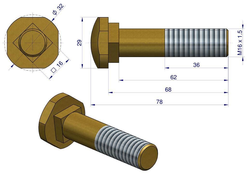 Śruba podsadzana C-330 50013910 - zdjęcie 2