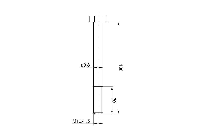 Śruba mechanizmu różnicowego M10 C-330 50013580 - zdjęcie 2