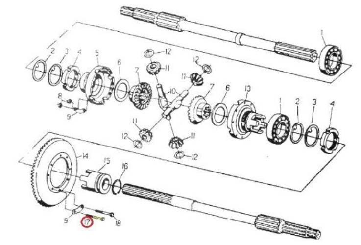 Śruba mechanizmu różnicowego pasowana kl. 8.8 C-330 50013420 - zdjęcie 2