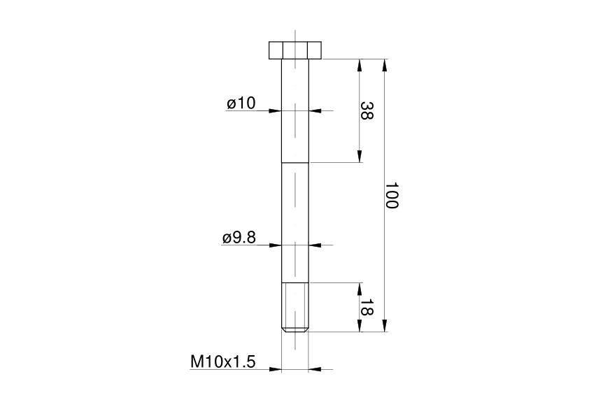 Śruba mechanizmu różnicowego pasowana kl. 8.8 C-330 50013420 - zdjęcie 3