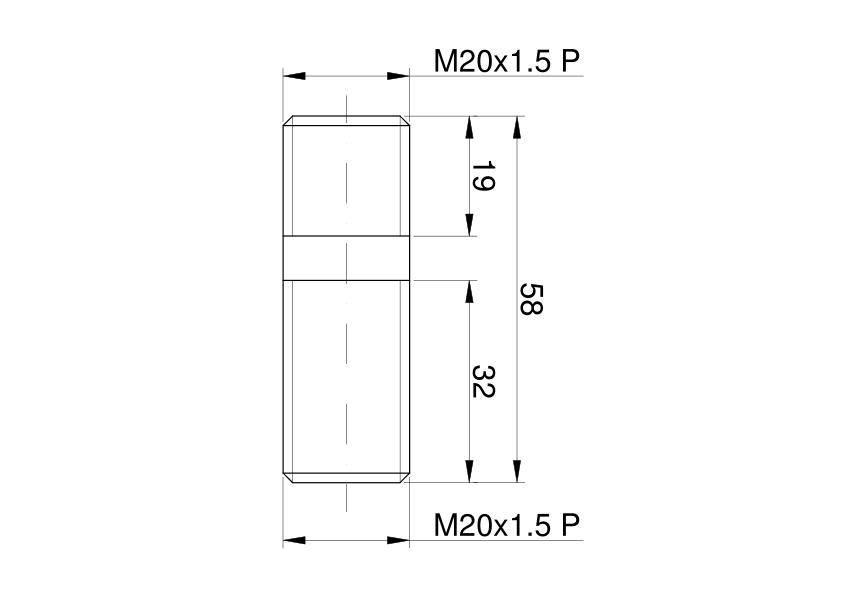 Śruba mocowania koła tylnego M20x1.5 C-330 50014110 - zdjęcie 3