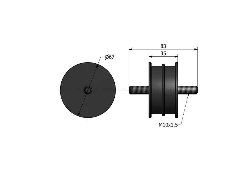 Łącznik gumowa zbiornika paliwa C-385 80311380 - zdjęcie 2