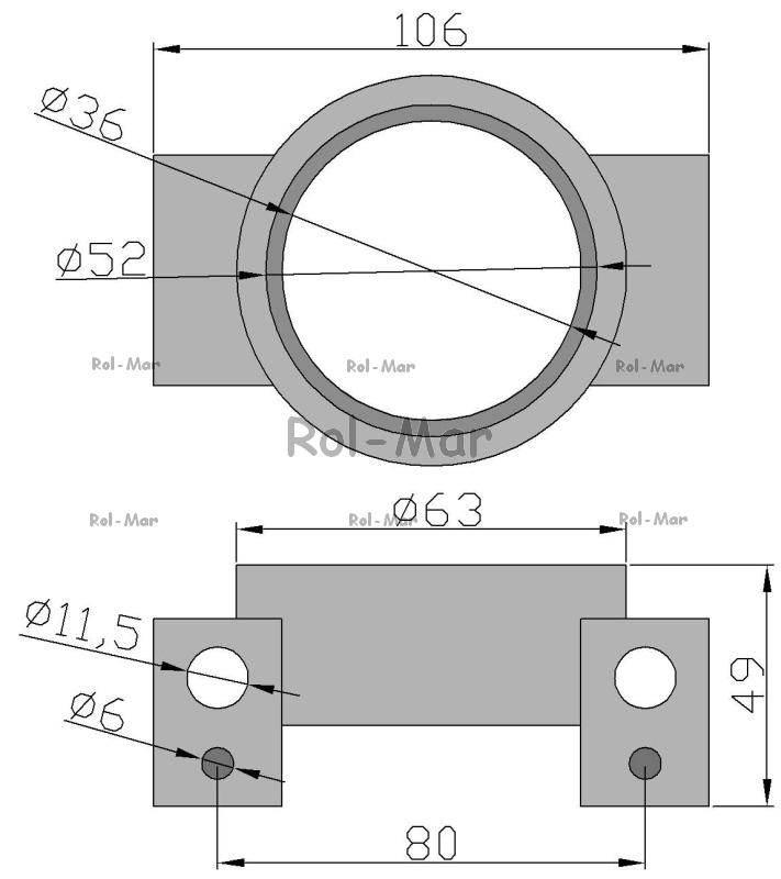 Obudowa łożyska mała Kosiarka rotacyjna 5036010190 - zdjęcie 2