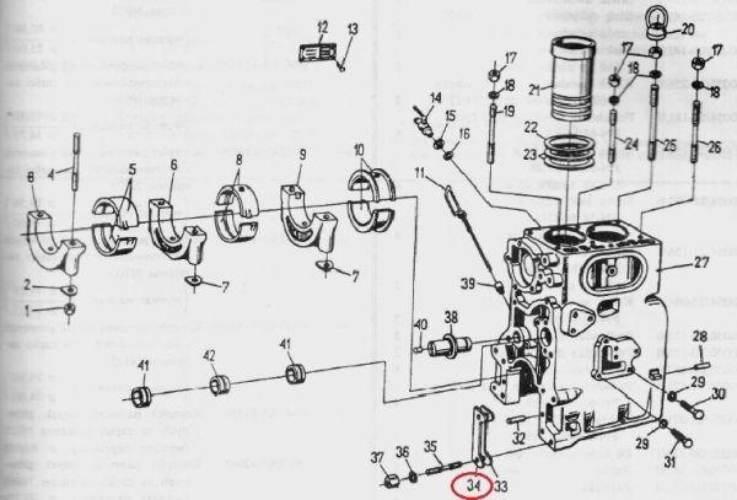 Podkładka dystansowa bloku cylindra C-330 50101760 - zdjęcie 2
