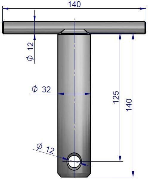 Sworzeń widłaka zaczepu polowego C-360 46664030 - zdjęcie 2