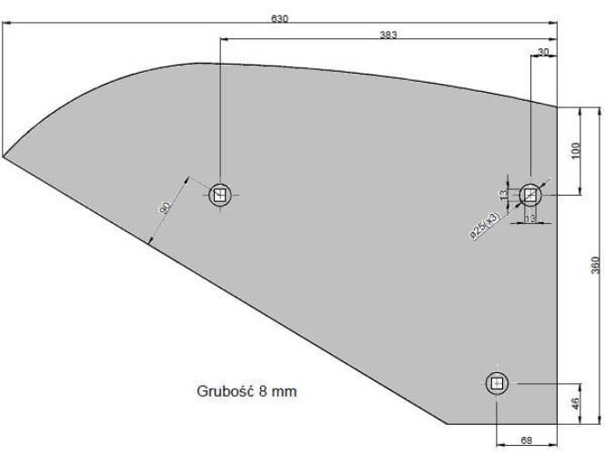 Skrzydło odkładni 4-skibowy Pług 1024010011 - zdjęcie 2
