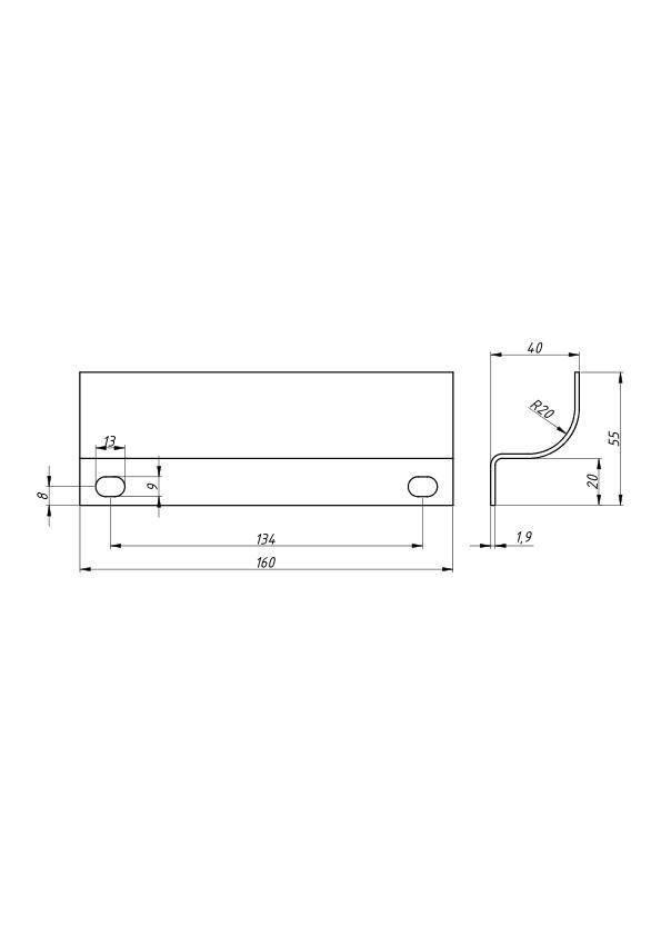 Łopatka tarczy RNP 160mm 2019050040 - zdjęcie 2