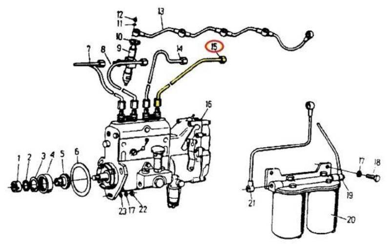 Przewód IV cylindra C-360 46408700 - zdjęcie 2
