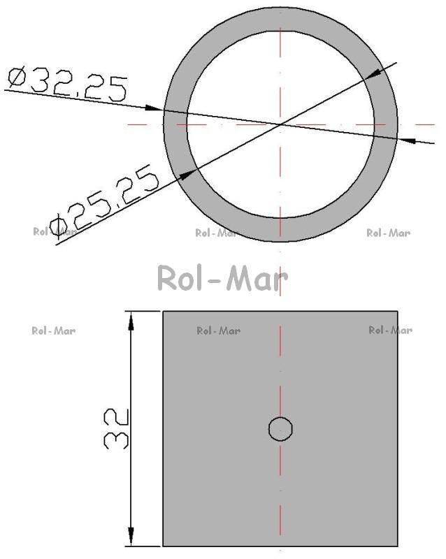 Tuleja korbowodu mała mosiężna 32x25x32 221906012 Rozrzutnik 2208040030 - zdjęcie 2