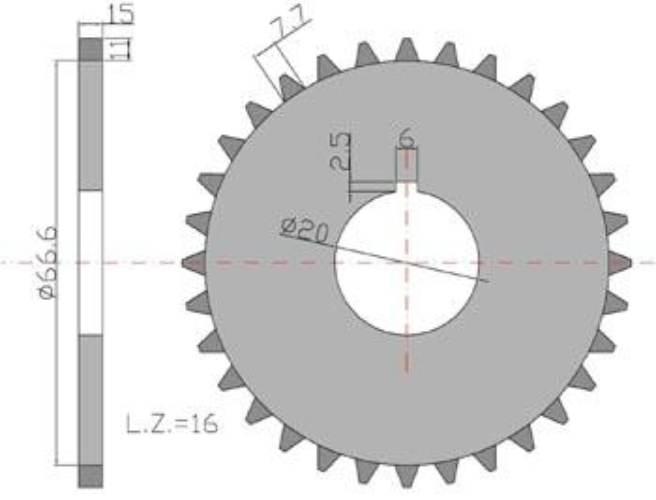 Koło z klinem Siewnik Poznaniak 3023030130 - zdjęcie 2