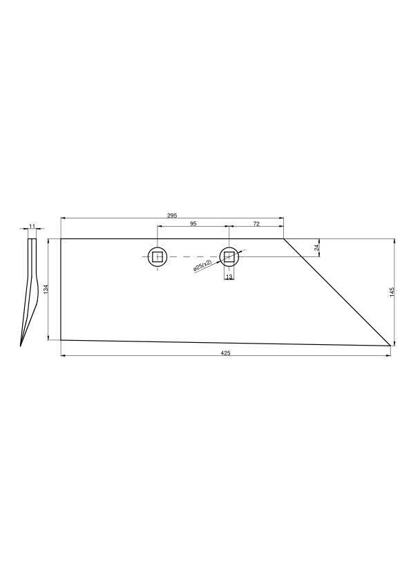 Lemiesz podorywkowy klepany Pług 1025000010K - zdjęcie 2