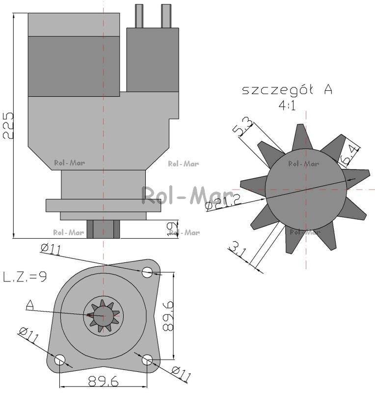 Rozrusznik z reduktorem 1178026, 1178686 Deutz RM-9142802 - zdjęcie 2