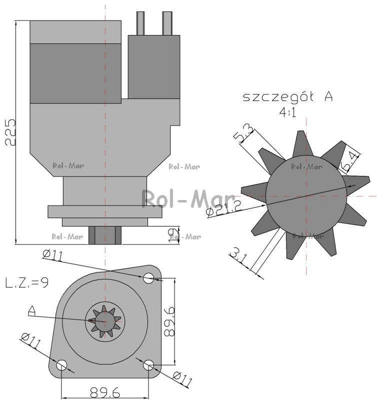 Rozrusznik z reduktorem Case/IHC RM-9142805 - zdjęcie 2