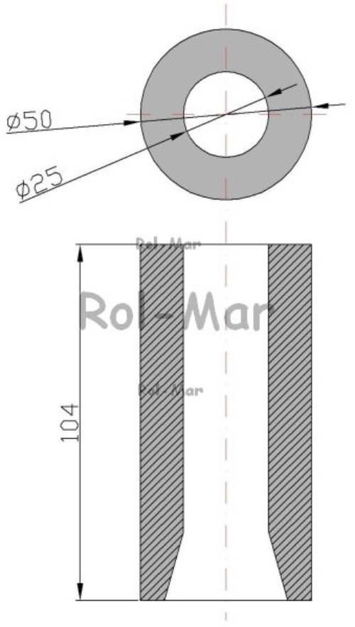 Tuleja mocowania zęba 880 mm 5193-FT88N ładowacza fi 50 Tur 5011050 - zdjęcie 2