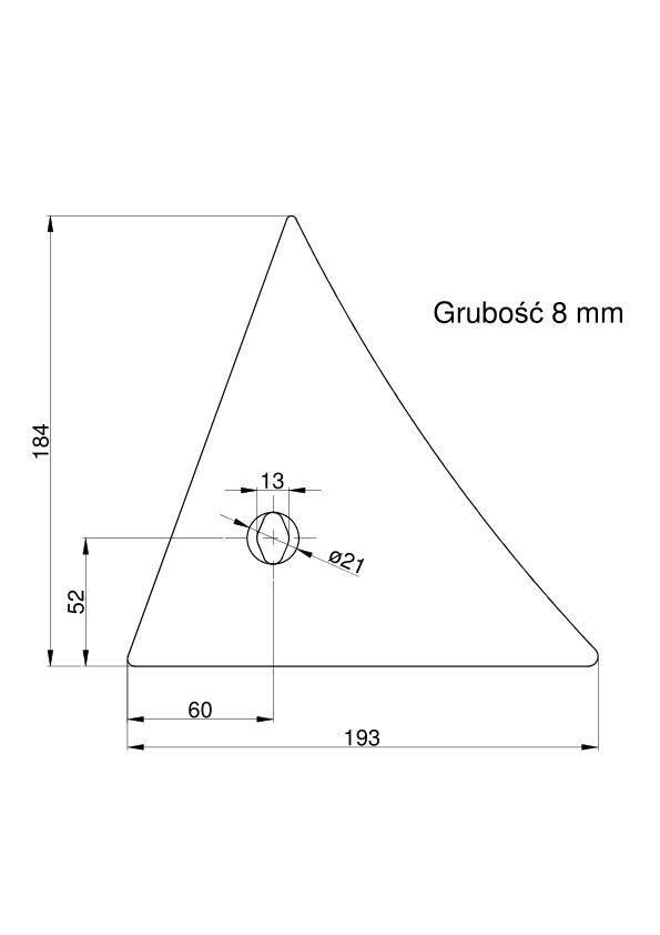 Pierś odkładni prawa jednootworowa Kverneland Vulcan pasuje śruba M12X35NOS - zdjęcie 3