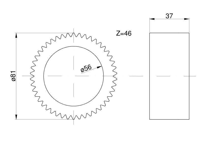 Satelita przedniego napędu Z-46 81325C1 Case RM-81325C1 - zdjęcie 2