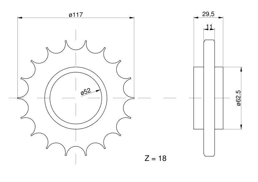 Koło łańcuchowe Z-18 Bizon 5040010320 - zdjęcie 2