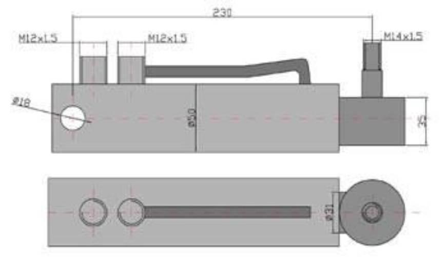 Cylinder hydrauliczny, siłownik wspomagania układu kierowniczego MF3 Kraj 7 - zdjęcie 2