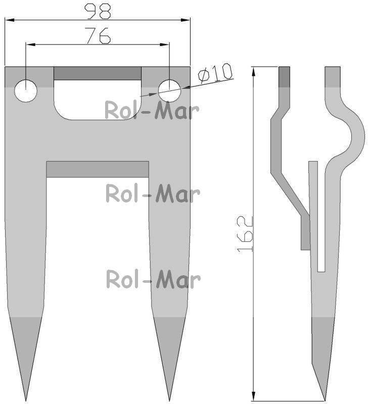 Bagnet palec podwójny Schumacher 410100001 John Deere RM-410100001 - zdjęcie 2