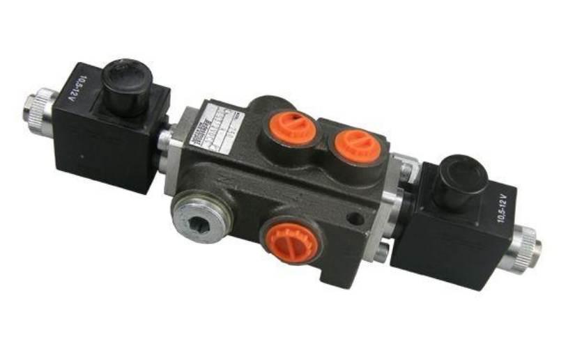 Rozdzielacz hydrauliczny jednosekcyjny sterowany elektrycznie 50L