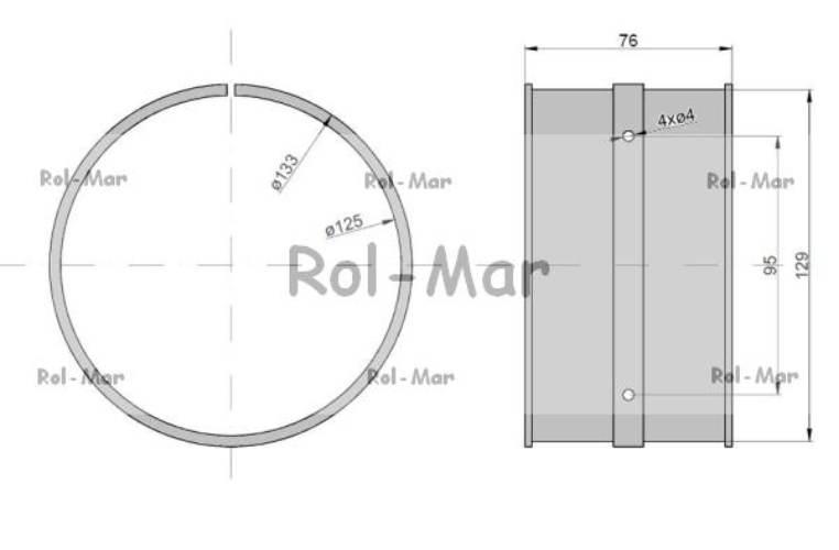 Ślizg plastikowy tuleja Claas RM-6301490 - zdjęcie 2