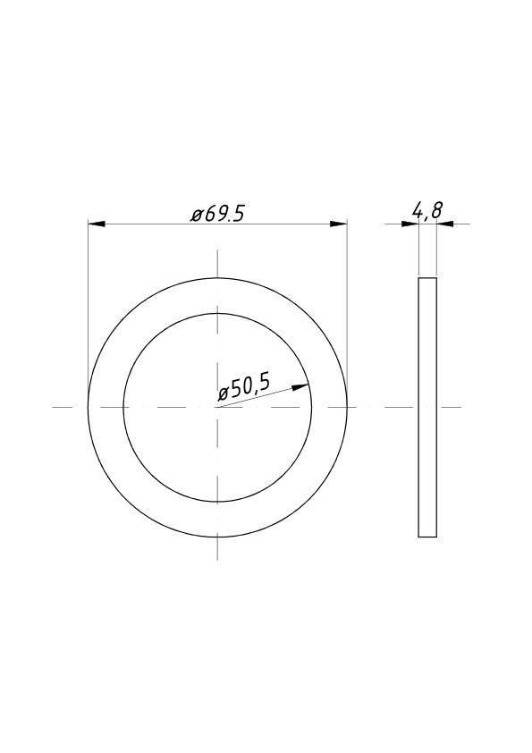 Podkładka gruba sworznia osi płaskiej grubość 4,6mm C-330 / 360 50833102 - zdjęcie 2