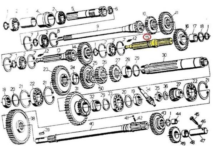 Wałek reduktora C-330 ORYGINAŁ URSUS 50011320U - zdjęcie 3