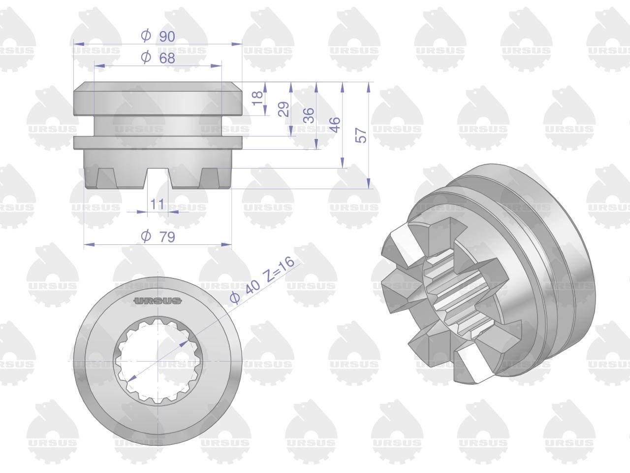 Sprzęgło blokady C-360 ORYGINAŁ URSUS 50425170U - zdjęcie 2