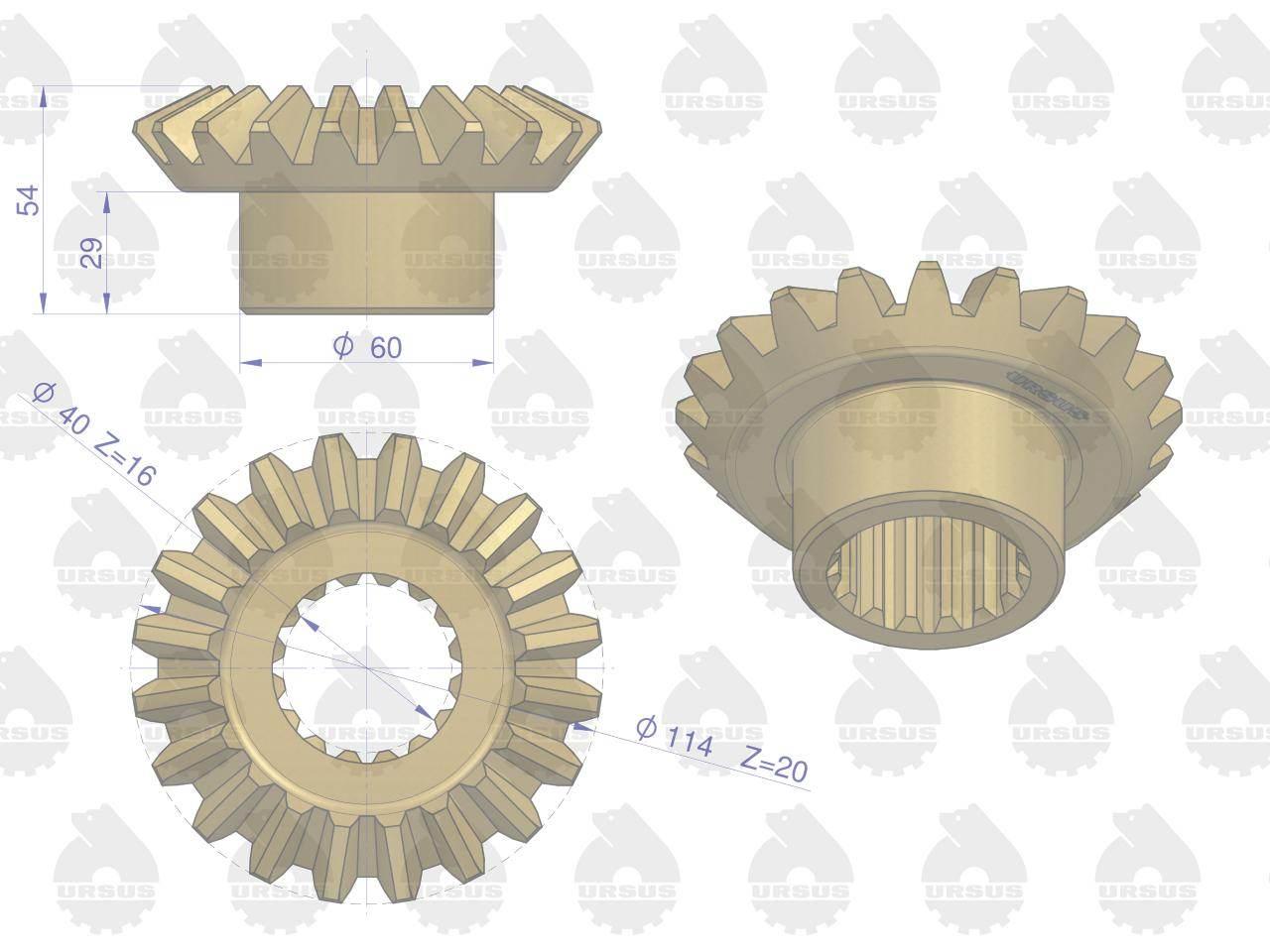 Koronka mechanizmu 40112538 C-360/Zetor ORYGINAŁ URSUS 50425390U - zdjęcie 4