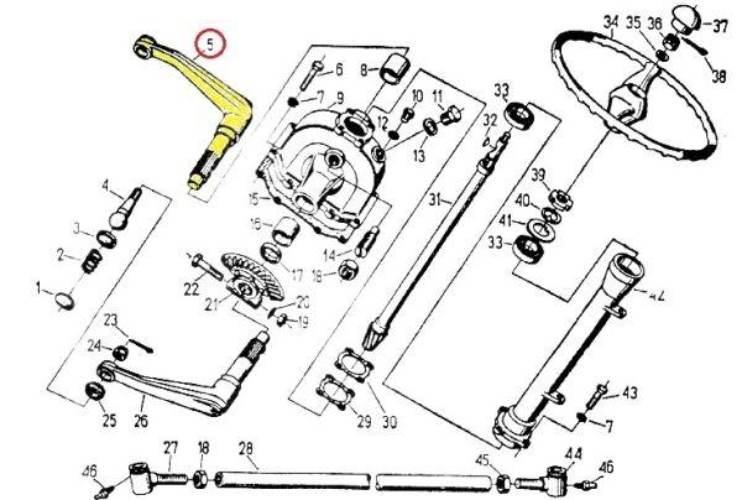 Ramię mechanizmu kierowniczego prawe C-330 ORYGINAŁ URSUS 50016043U - zdjęcie 2
