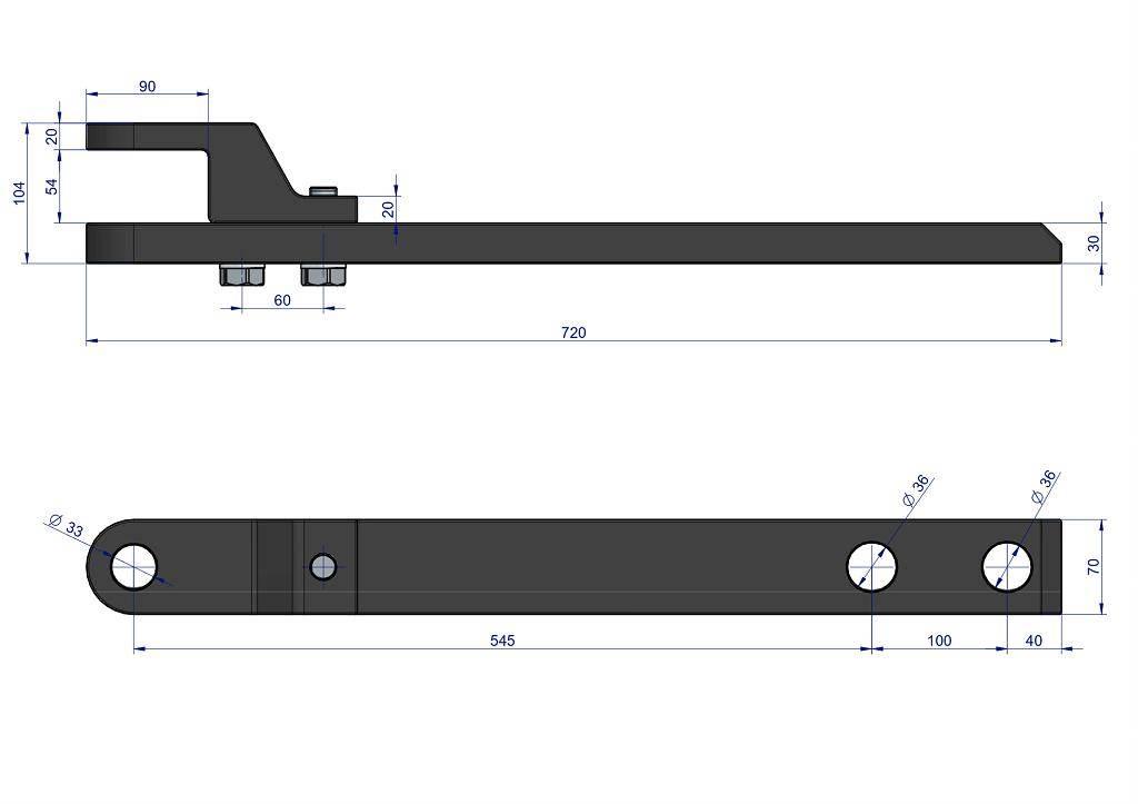 Dyszel dolnego zaczepu kompletny 6 cylindrowy C-385 88453019 - zdjęcie 2