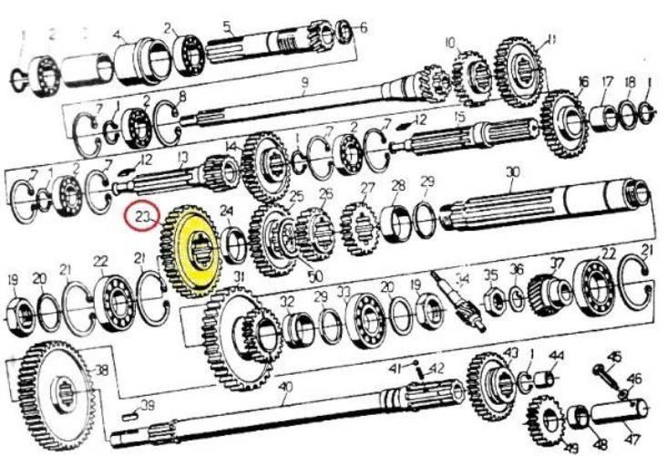 Koło zębate stałego zazębienia napędzane C-330 ORYGINAŁ URSUS 50011110U - zdjęcie 3