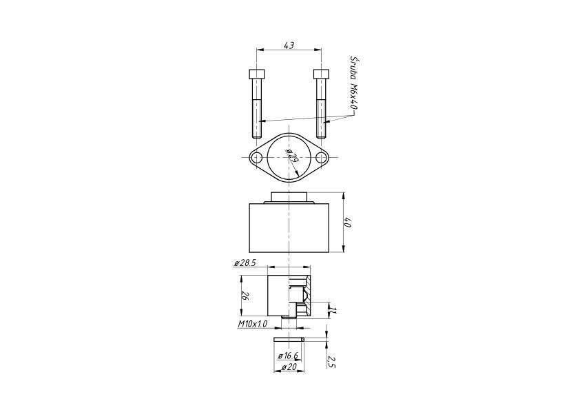 Kołpak tylny z zatrzaskiem do rozdzielaczy hydraulicznych P40 (40 litrów) - zdjęcie 2