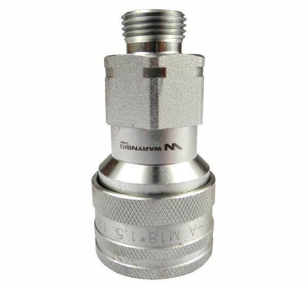 Szybkozłącze hydrauliczne gniazdo M18x1.5 gwint zewnętrzny EURO (9100818G)