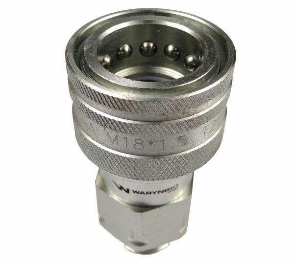 Szybkozłącze hydrauliczne gniazdo M18x1.5 gwint zewnętrzny EURO (9100818G) - zdjęcie 4