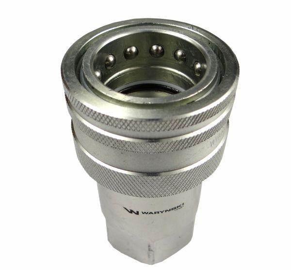 Szybkozłącze hydrauliczne gniazdo G1/4"BSP gwint wewnętrzny ISO 7241-A Wary - zdjęcie 4