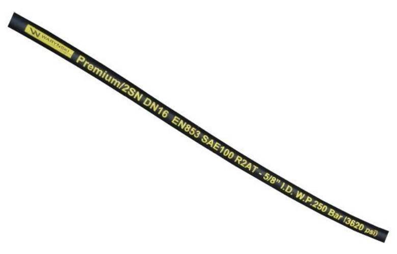 Wąż hydrauliczny do zakuwania DN16 2-oplotowy 250 Bar Waryński 25szt
