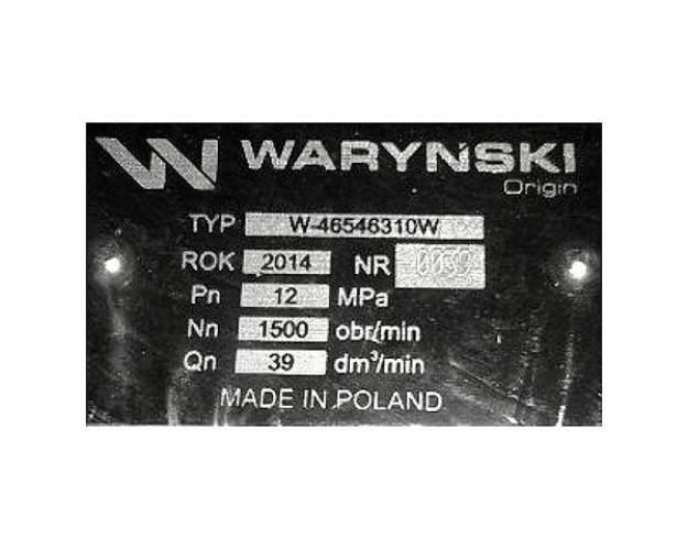 Pompa hydrauliczna podnośnika wzmocniona 39 l/min C-360 WARYŃSKI - zdjęcie 3