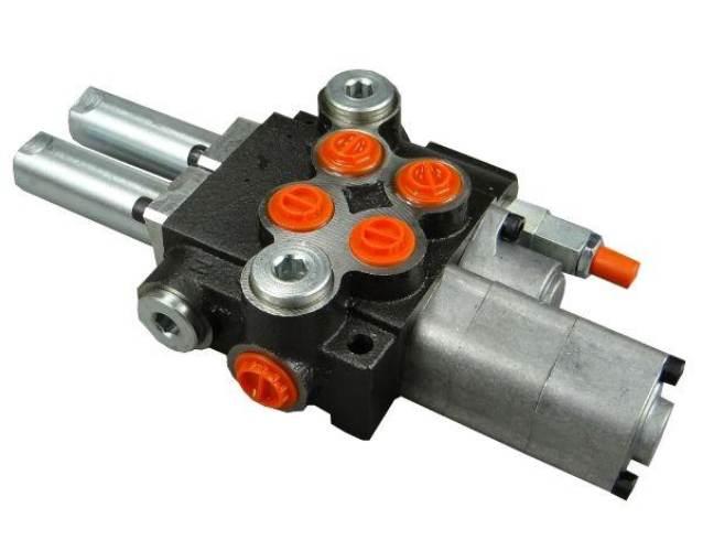 Rozdzielacz hydrauliczny 40L/min 2-sekcyjny z jedną sekcją pływającą na lin - zdjęcie 2