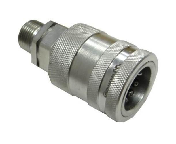 Szybkozłącze hydrauliczne gniazdo M20x1.5 gwint zewnętrzny EURO PUSH-PULL ( - zdjęcie 4