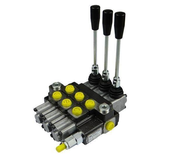 Rozdzielacz hydrauliczny 3-sekcyjny max przepływ 40L Waryński W-ROZ40L/3
