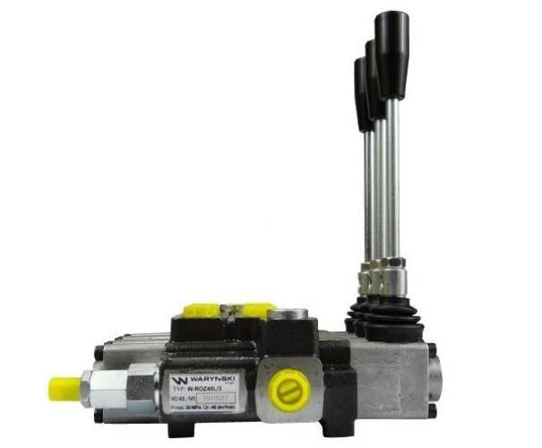 Rozdzielacz hydrauliczny 3-sekcyjny max przepływ 40L Waryński W-ROZ40L/3 - zdjęcie 2