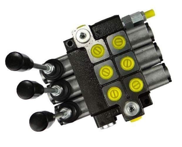 Rozdzielacz hydrauliczny 3-sekcyjny max przepływ 40L Waryński W-ROZ40L/3 - zdjęcie 4