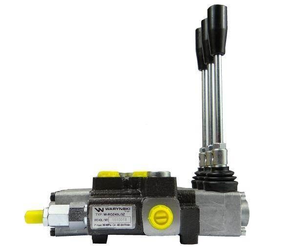 Rozdzielacz hydrauliczny 3-sekcyjny max przepływ 40L z zatrzaskami Waryński - zdjęcie 2