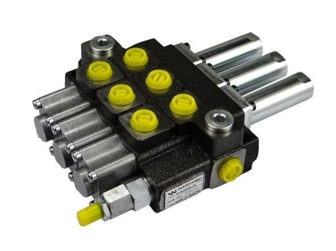 Rozdzielacz hydrauliczny 3-sekcyjny max przepływ 40L sterowany na linkę War